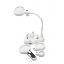 KONUS Lupa Flexo-m Sobremesa con Luz Led y 3 Lentes Inercambiarble 2X-5X-16X