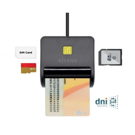 Lector de Dni Tarjetas Ext AISENS