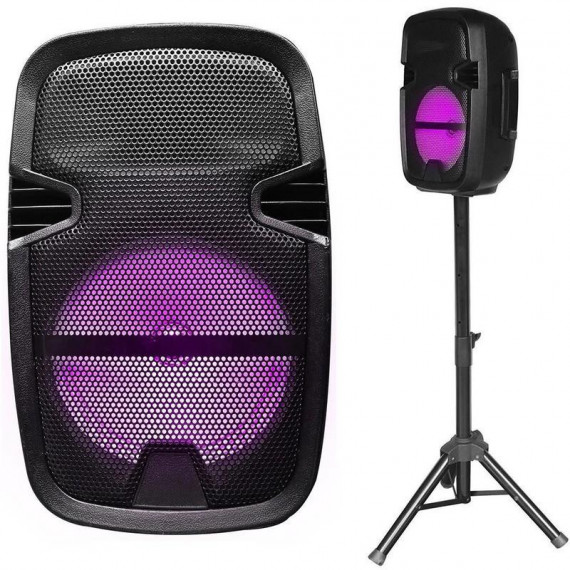 BLAUPUNKT BLP3975 Altavoz de Fiesta BLUETOOTH 8" con Led Negro