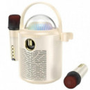 HOCO BS59 Altavoz BLUETOOTH Karaoke con 2 Micrófonos Beige