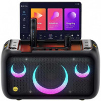 IKARAO Break X1 Altavoz Karaoke Recargable 800W con Pantalla 13.3" y 2 Micrófonos