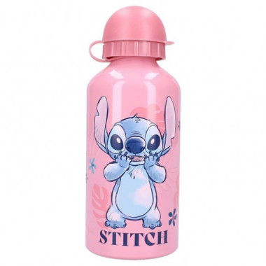 Botella de aluminio rosa Stitch Disney