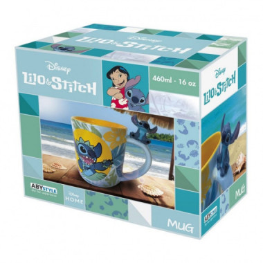 Taza Stitch hawaiano con asa 3D Disney 460 ml
