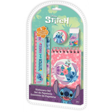 Set de papeleria 5 piezas Stitch Disney