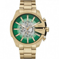 Reloj Megachief Slim Dorado E/verde  DIESEL