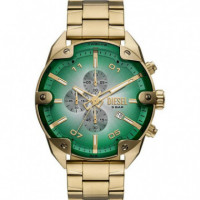 Reloj Spiked Dorado E/verde  DIESEL