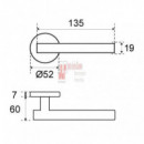 Juego Manivela Con Roseta Negro Sv-r368
