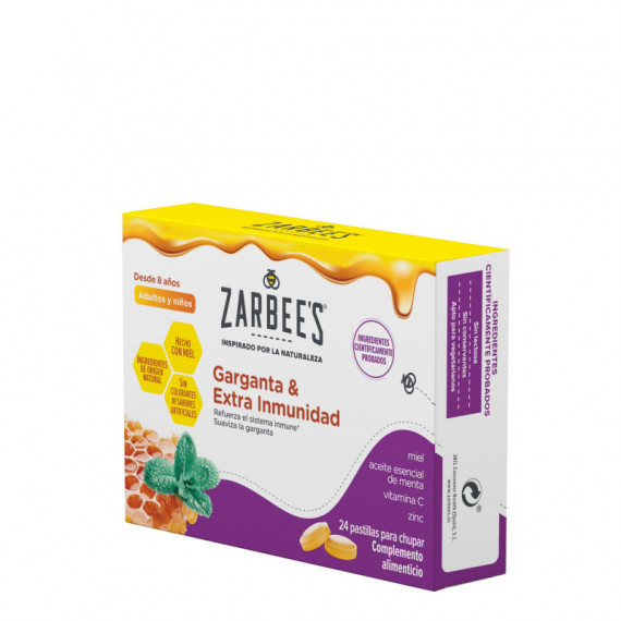 Zarbees Garganta y Extra Inmunidad 24 Pastillas  JNTL CONSUMER HEALTH SPAIN S.L.