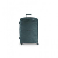 GABOL Maleta Viaje Grande con 4 Ruedas Polipropileno Kiba Verde 76X49X32 Cm