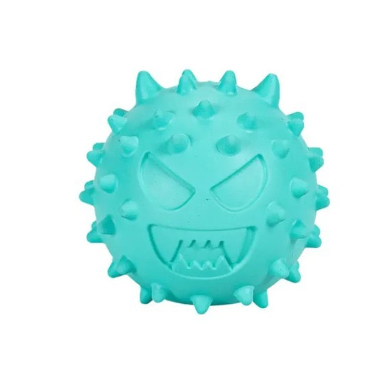 FREEDOG perro juguete goma pelota Emoji turquesa