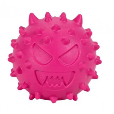 FREEDOG perro juguete goma pelota Emoji fucsia