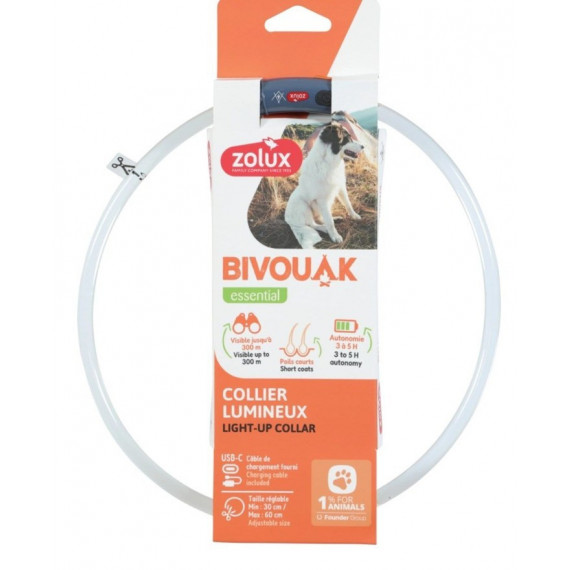 ZOLUX Perro Collar Luminoso Azul