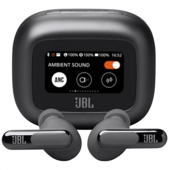 JBL Live Beam 3 Auriculares Inalámbricos con Cancelación de Ruido y Pantalla - Negro