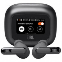 JBL Live Beam 3 Auriculares Inalámbricos con Cancelación de Ruido y Pantalla - Negro