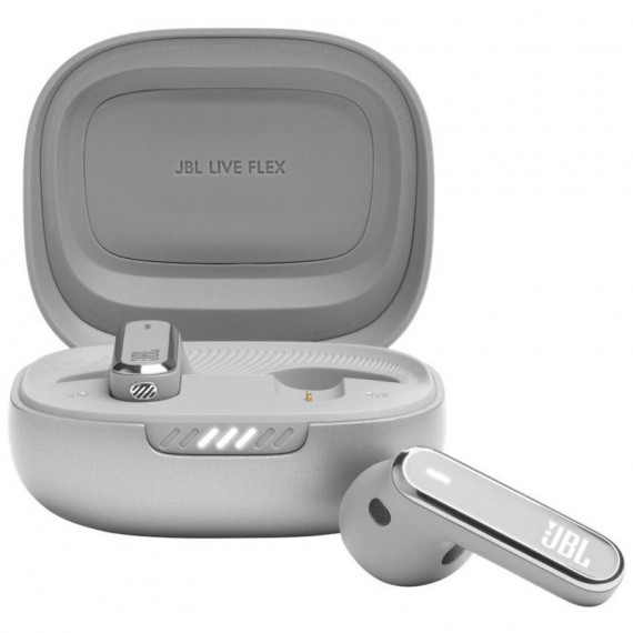 JBL Live Flex Auriculares BLUETOOTH Cancelación Ruido Plata