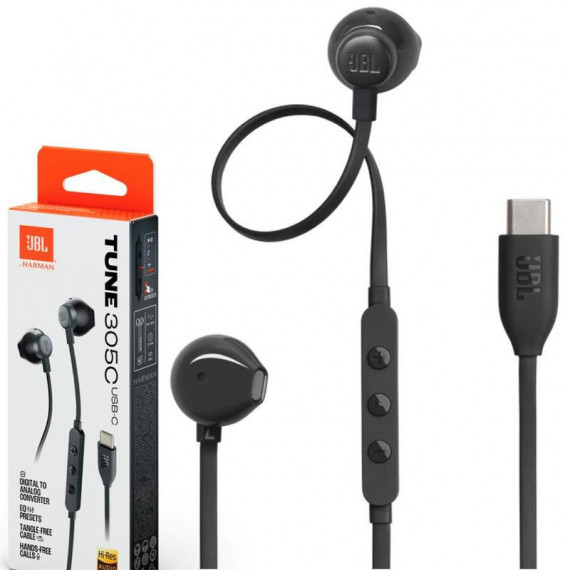 JBL Tune 305C Auriculares Usb-c con Micrófono Negro