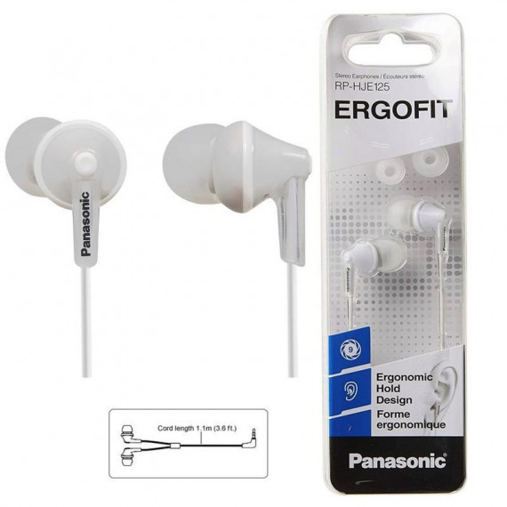 PANASONIC RP-HJE125E-R Auriculares In-ear - Rojo