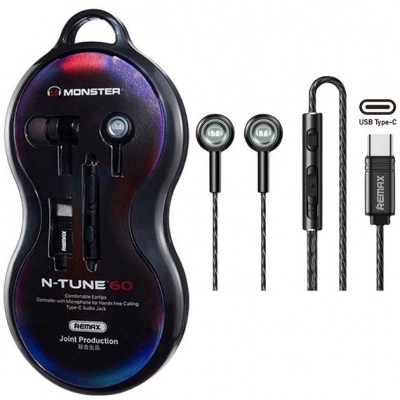 Remax For MONSTER RM-598A Auriculares Usb-c Tarnish