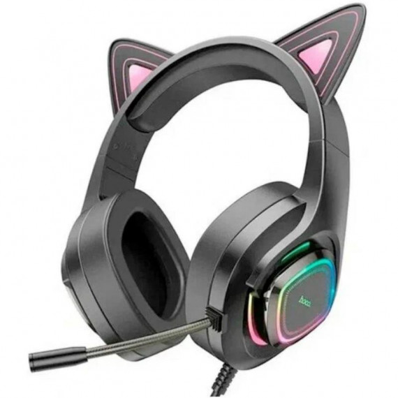 HOCO W107 Auriculares Gaming con Orejas de Gato y Led