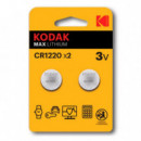KODAK CR1220 Batería de Litio 3V - Pack de 2