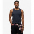 Camiseta sin Mangas con Logotipo Essential de SUPERDRY