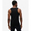 Camiseta sin Mangas con Logotipo Essential de SUPERDRY