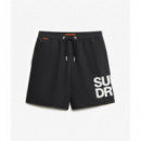 Bañador de 43,2 Cm con Logotipo Sportswear de SUPERDRY