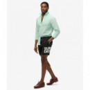 Bañador de 43,2 Cm con Logotipo Sportswear de SUPERDRY