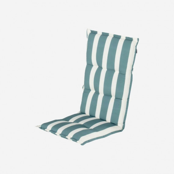Cojín de Silla de Exterior Respaldo Alto- Roma- Estampado a Rayas- Color Azul-hartman®  HARTMAN OUTDOOR FURNITURE