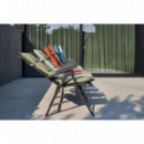 Cojín de Silla de Exterior Respaldo Alto- Roma- Estampado a Rayas- Color Azul-hartman®  HARTMAN OUTDOOR FURNITURE