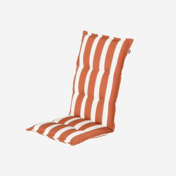 Cojín de Silla de Exterior Respaldo Alto- Roma- Estampado a Rayas- Color Naranja-hartman®  HARTMAN OUTDOOR FURNITURE