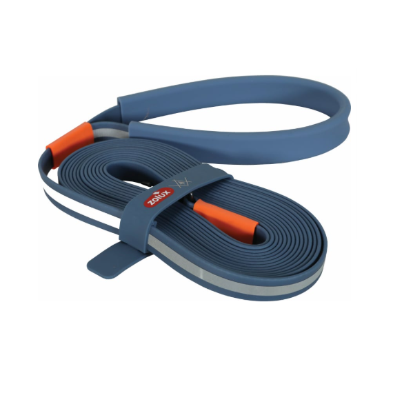 ZOLUX Perro Correa Plana Silicona Azul 15 M