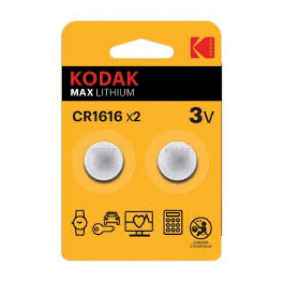 KODAK CR1616 Batería de Litio 3V - Pack de 2