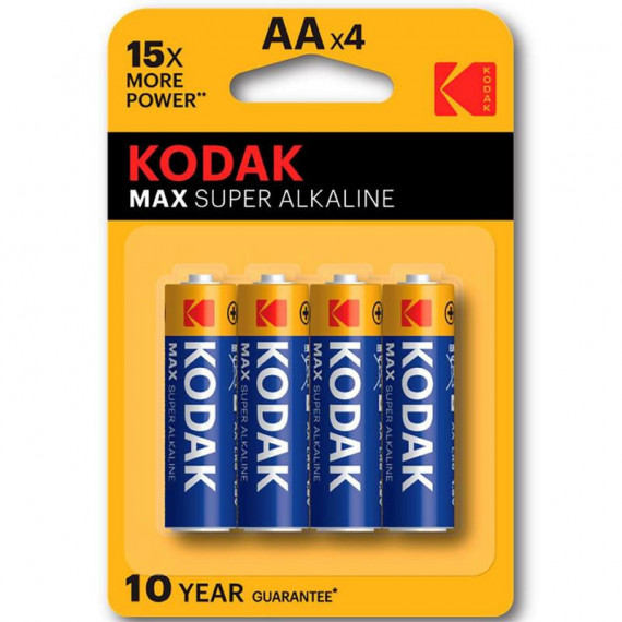 KODAK LR06 Aa Max Alcalina - Pack de 4 Pilas