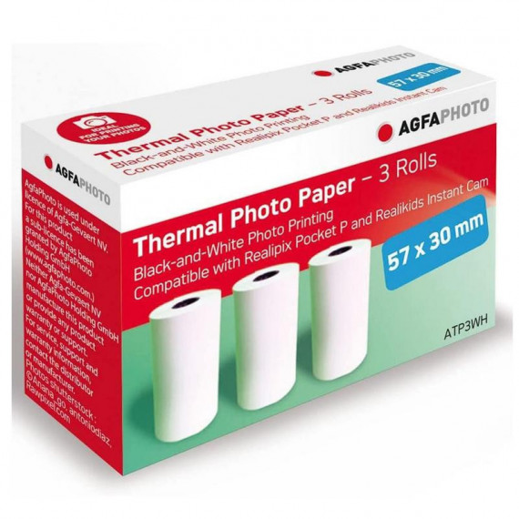 AGFA Papel Térmico 10YPP - Pack de 3 Rollos
