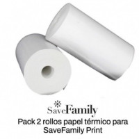 SAVEFAMILY Pack 2 Rollos Papel Térmico Print (300 Fotos)