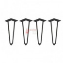 Pata Negro Mate Hairpin - 12*400 Mm - Ud