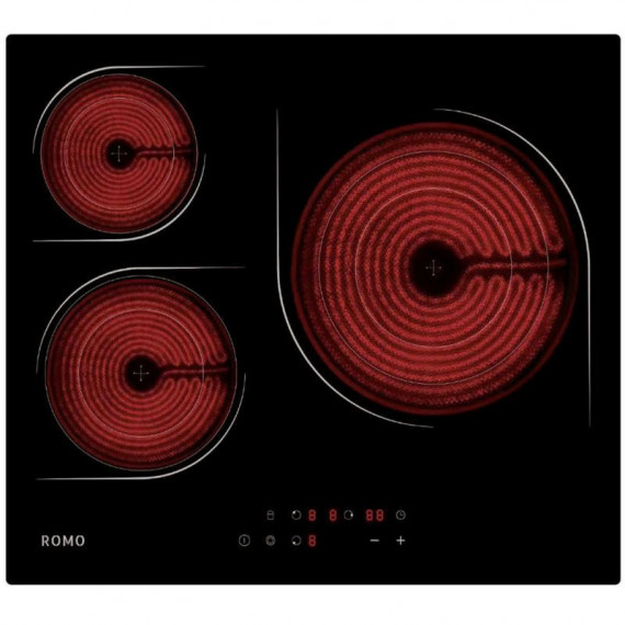ROMO RO-V3FB-LI Placa Vitrocerámica 3 Fuegos