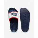 Chanclas Serve Slide Dual de Hombre de LACOSTE