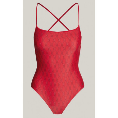 TOMMY HILFIGER - Straight Neck One Piece Print - 0KR - F|UW0UW05264/0KR