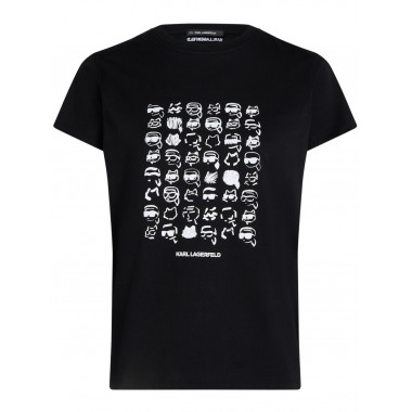 KARL LAGERFELD - Ikon Seasonal Logo Tshirt Gift - 999 - A1W17124/999
