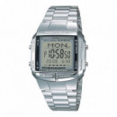 CASIO DB-360-1A Reloj Digital para Hombre - Acero Inoxidable, Multilingüe, Resistente Al Agua y con Memoria de Contactos