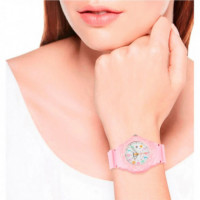 CASIO LRW-200H-4B2 Reloj Analógico para Mujer - Diseño Rosa con Números de Colores - Resistente Al Agua 100M y Estilo Juvenil