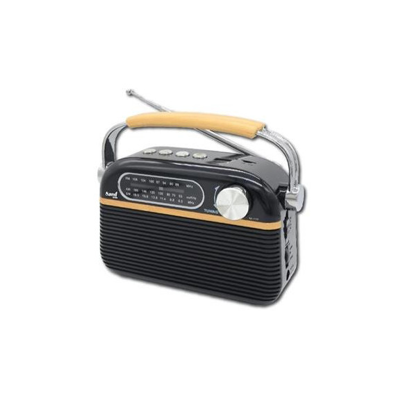 SAMI Radio Portatil Vintage Am/fm/sw con Bt,ranura USB y Micro Sd RS-11811 Negro