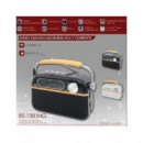 SAMI Radio Portatil Vintage Am/fm/sw con Bt,ranura USB y Micro Sd RS-11811 Negro
