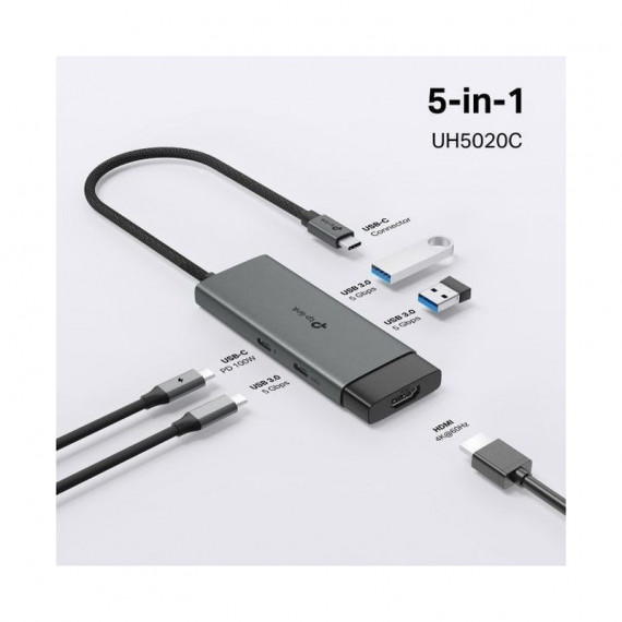 TP-LINK Docking Station Usb-c 5 en 1 2 X USB 3.0 / 1 X Usb-c / 1 X HDMI / 100W