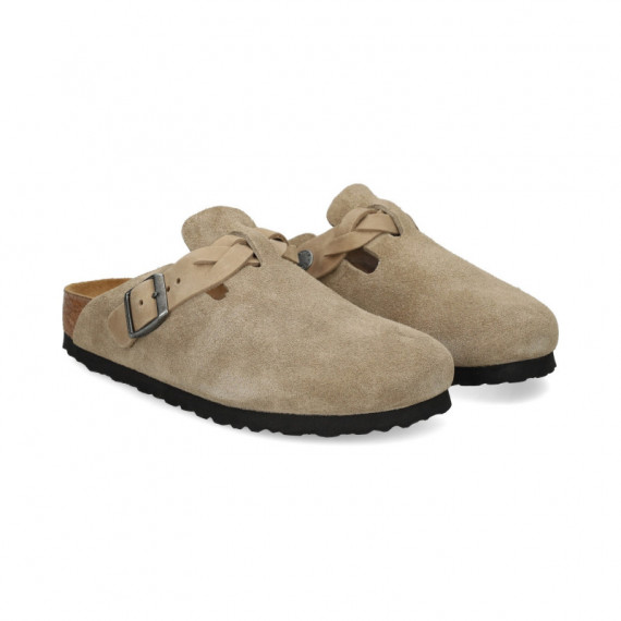 Zueco con Trenza ante Beige   BIRKENSTOCK
