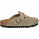 Zueco con Trenza ante Beige   BIRKENSTOCK