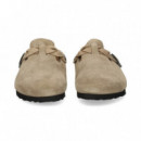 Zueco con Trenza ante Beige   BIRKENSTOCK