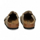Zueco con Trenza ante Beige   BIRKENSTOCK